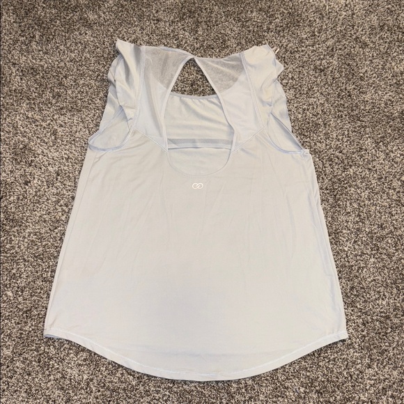 CALIA Ruffle Sleeve Top in Light Blue - Picture 5 of 5